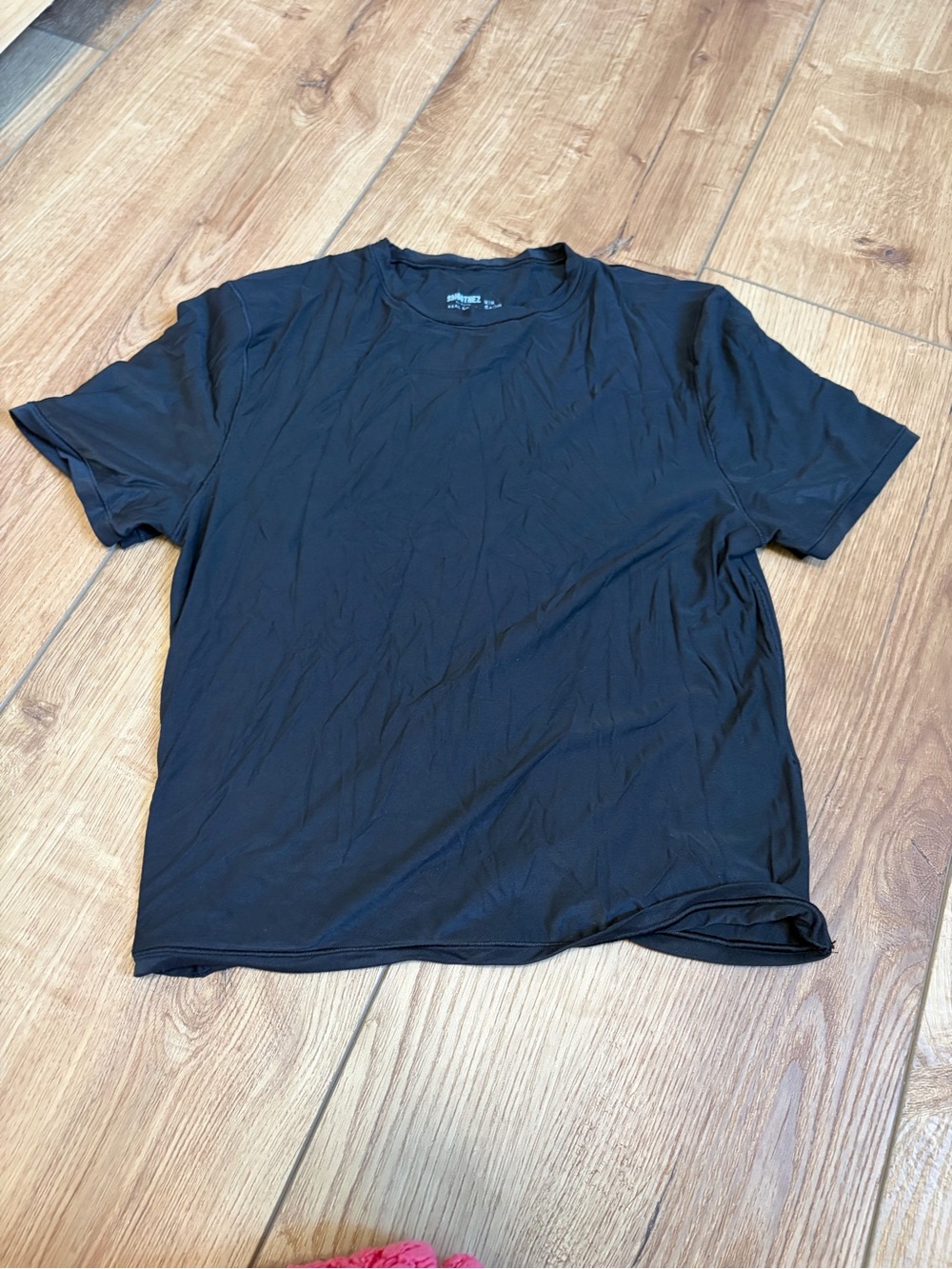 aerie Black Crewneck Short Sleeve Tee